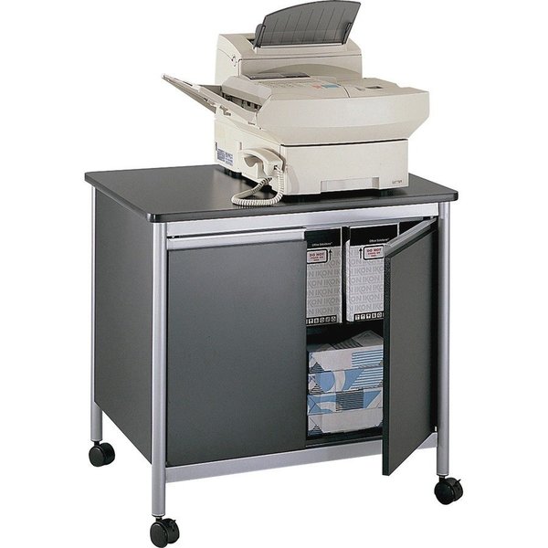 Safco Machine Stand, w/ Top Shelf, 32"x24-1/2"x30-1/4", Black SAF1872BL